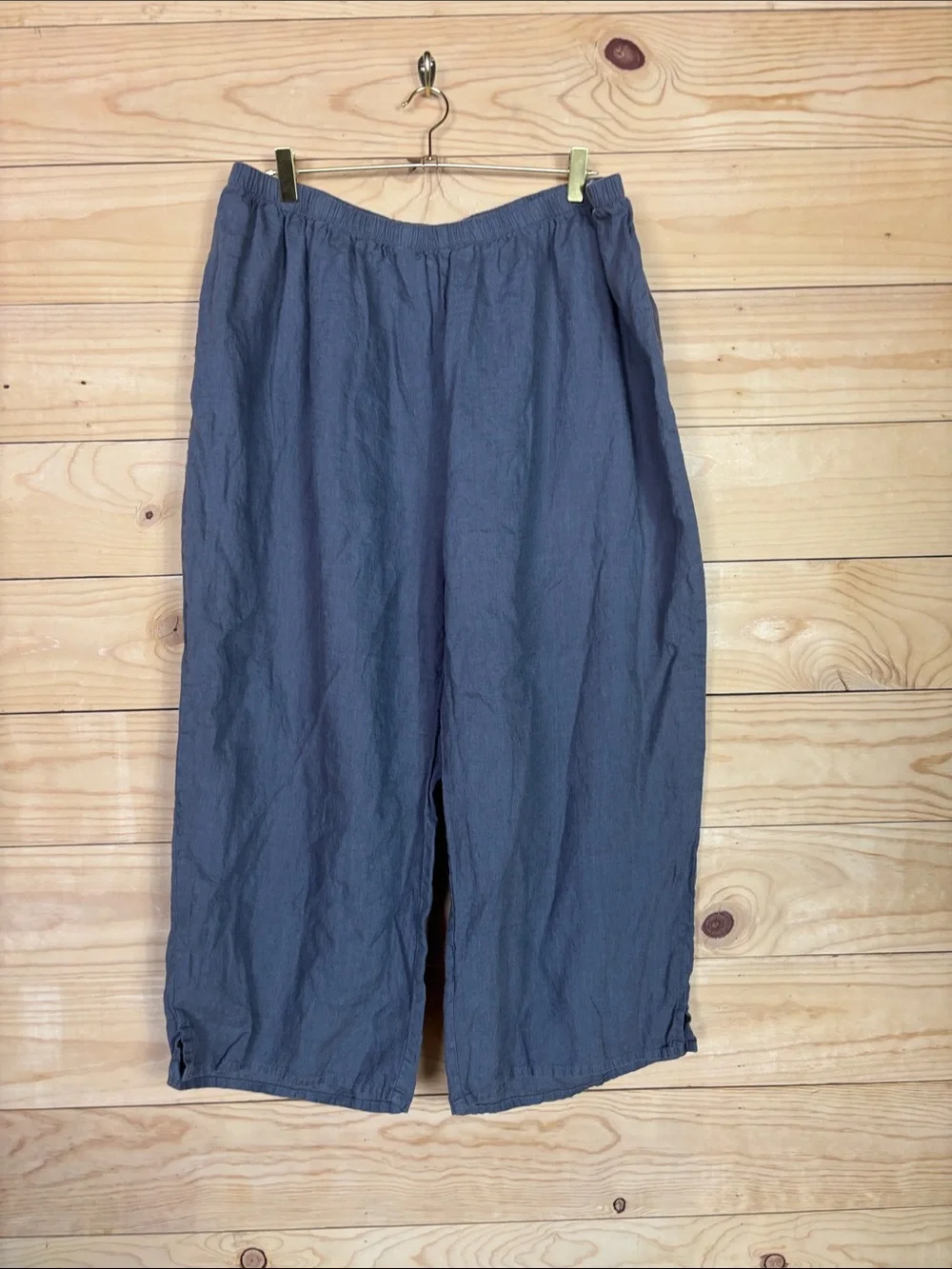 Flax dark gray linen pants size 3G 24‎